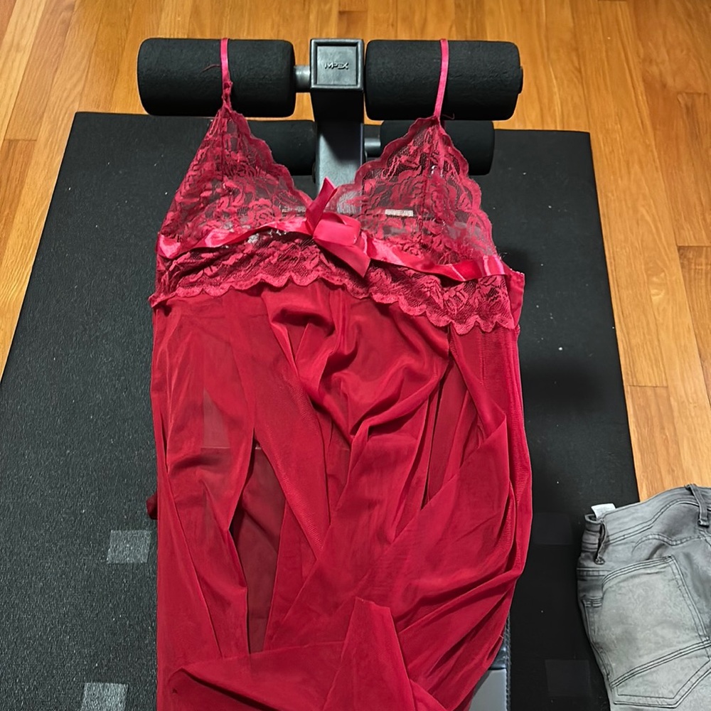 Red Lace Nightgown